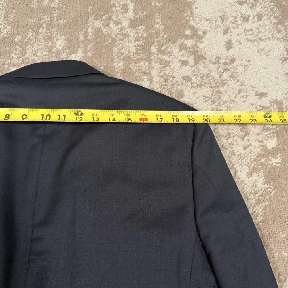 Joseph Abboud Blazer Marzotto 120's Wool Mens 44R Black Sport Coat Old Money